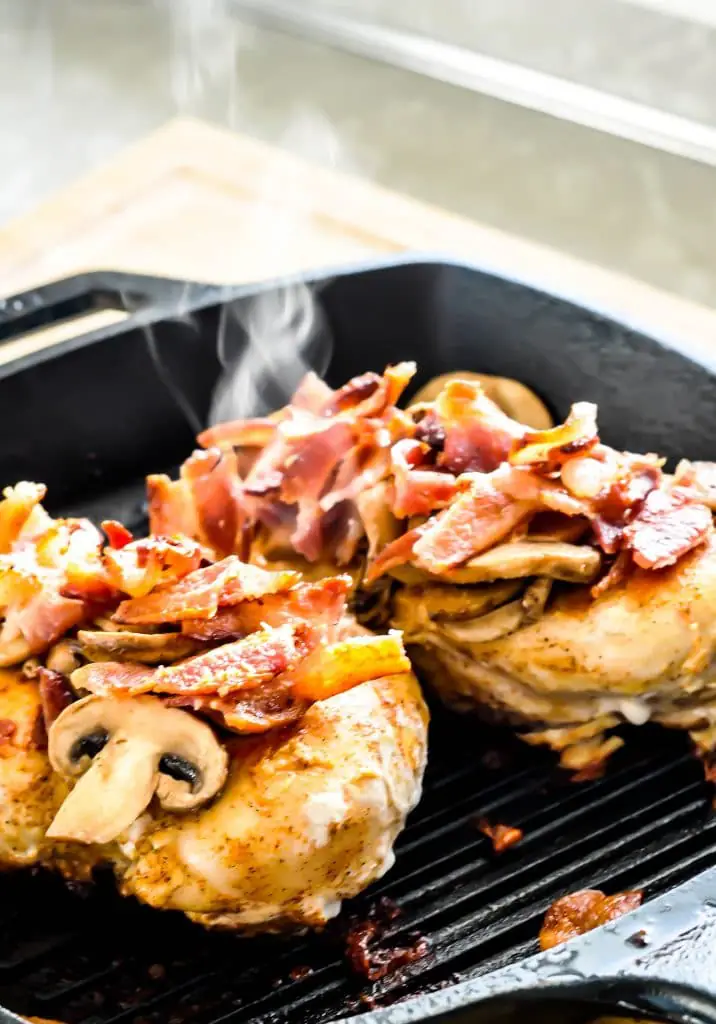 How to Make Alice Springs Chicken #keto #ketogenic #lowcarb #ketosis #chicken #recipes #bacon #cheddar #mushrooms #outback #steakhouse #atkins #protein #lchf #healthy