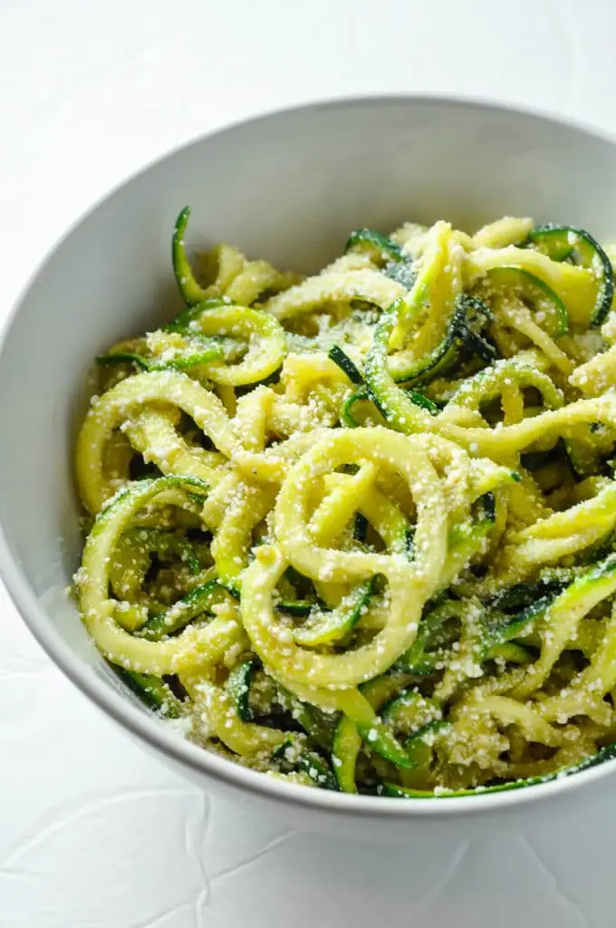 Zoodles w/ Browned Butter & Mizithra Cheese [Recipe] | KETOGASM #keto #ketogenic #ketosis #diet #recipes #zoodles #atkins #lowcarb #mizithra #cheese #browned #butter #zucchini #noodles #spaghetti #factory