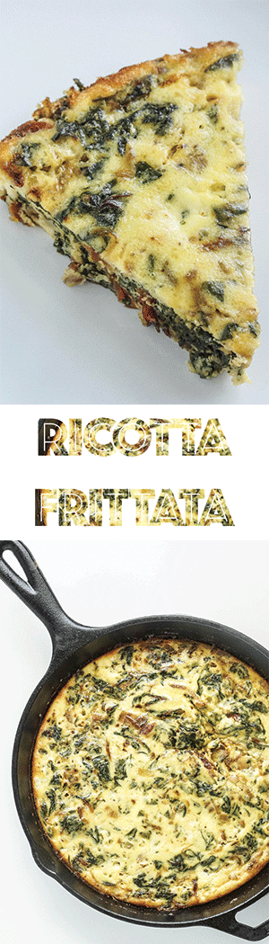 Ricotta Frittata Recipe with Chard & Bacon - Low Carb & Keto Friendly