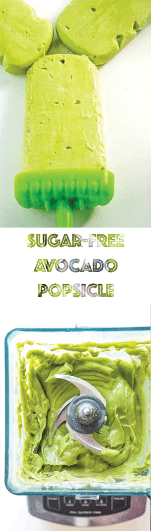 Avocado Popsicles with Coconut & Lime - Sugar-Free, Low Carb, Keto Friendly