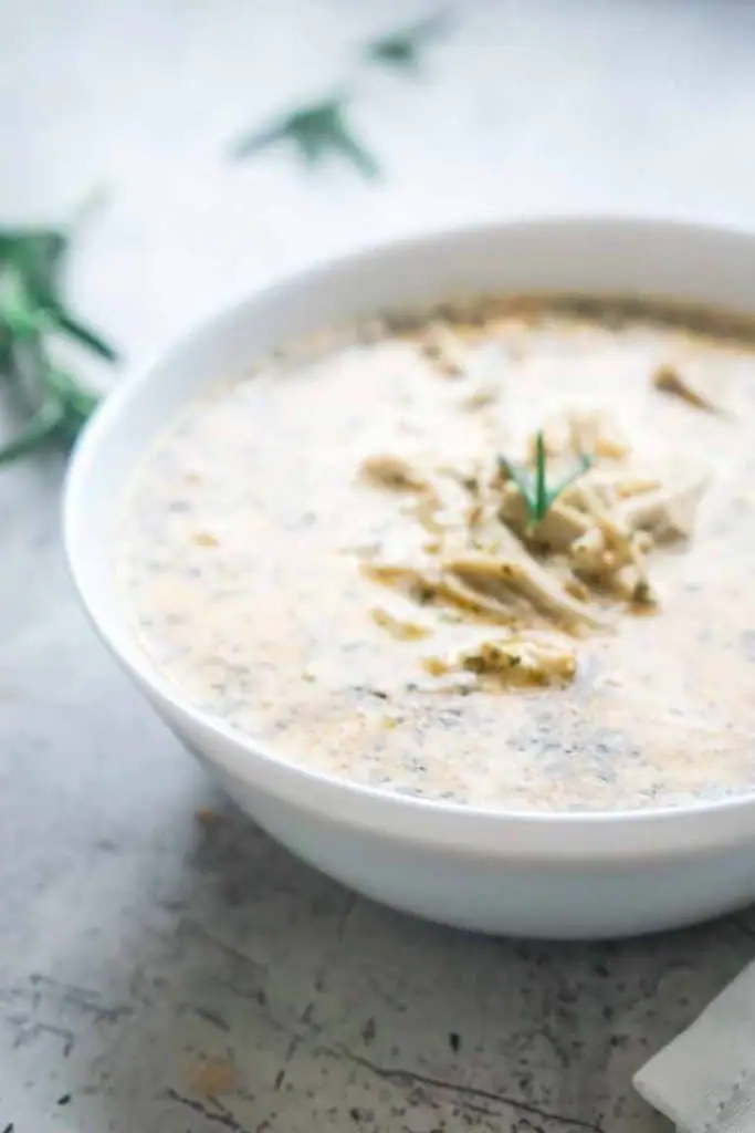 Creamy Garlic Chicken Soup [Recipe] | Keto Chicken Recipes | Keto Soup | Shredded Chicken