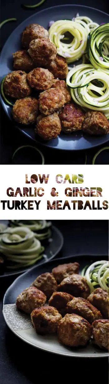 Keto Meatball Recipe | Low Carb Garlic & Ginger Turkey Meatballs