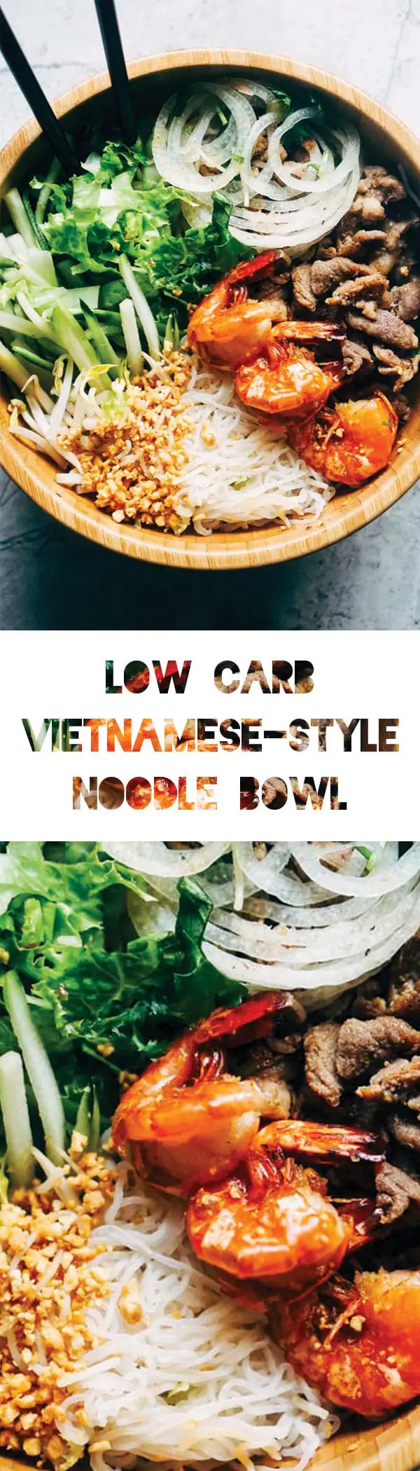 Vietnamese Salad with Shirataki Noodles | Low Carb & Keto Vietnamese-Style Food