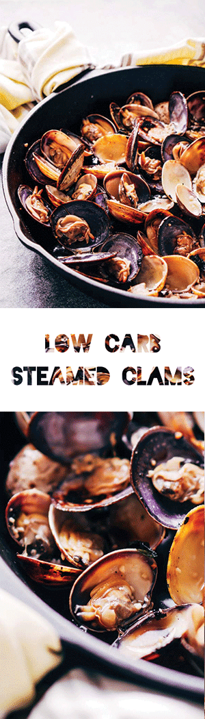 Steamed Clams Recipe with Garlic Butter - Low Carb, Keto Shellfish Recipe