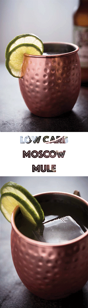 Low Carb Moscow Mule Recipe - Keto Vodka Cocktails with Diet Ginger Beer