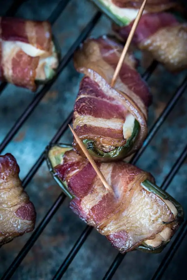 Smoke Jalapeno Poppers - Low Carb Bacon Wrapped Jalapenos Stuffed with Cream Cheese