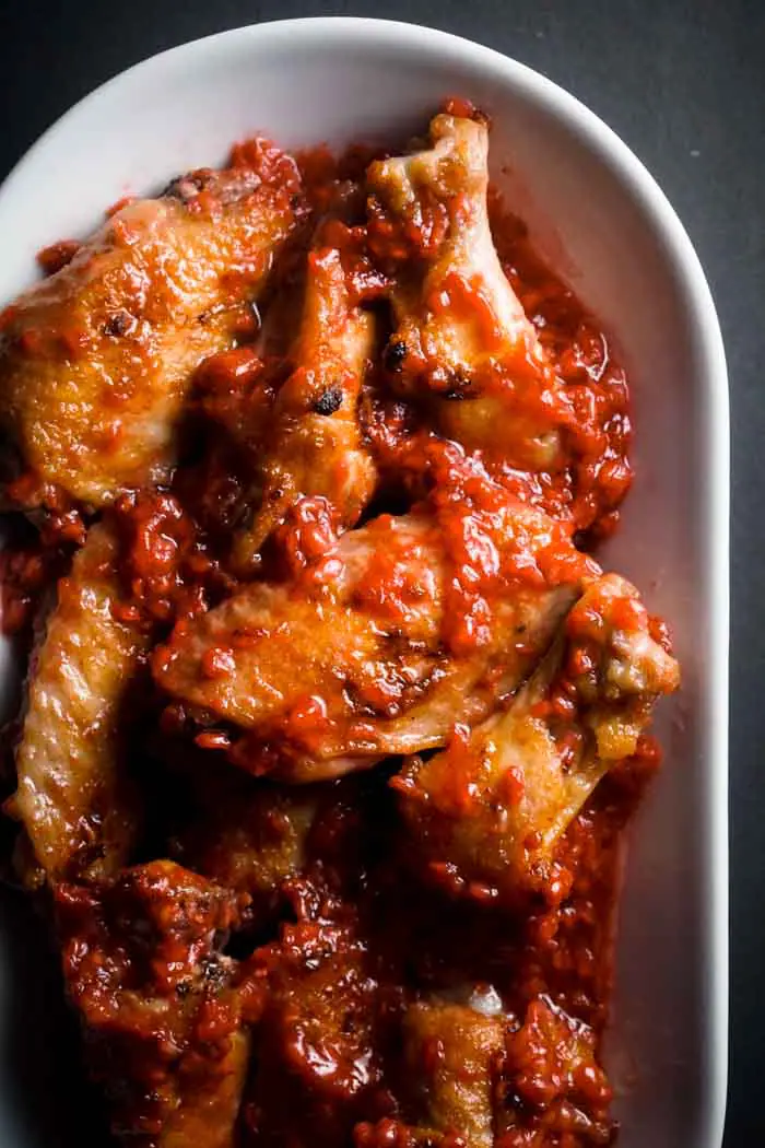 Low Carb Chicken Wings with Raspberry Glaze Sauce - Can you eat raspberry on keto diet?