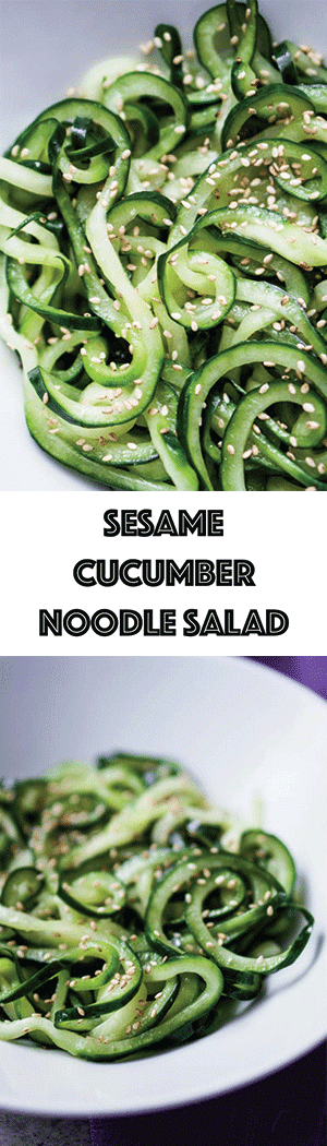Cold Sesame Cucumber Noodle Salad Recipe - Low Carb, Sugar-Free