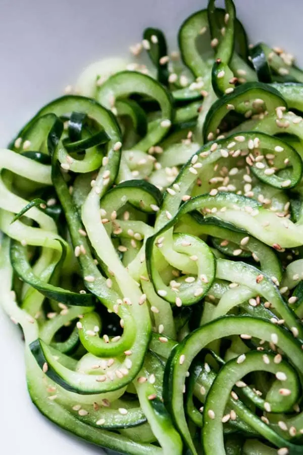What seasonings are in a sesame cucumber salad? - Sugar-free, low carb, sesame cucumber salad