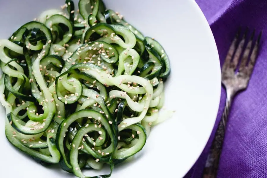 Zucchini noodles vs cucumber noodles - Keto Sesame Cucumber Salad Recipe- Low Carb, Sugar-free