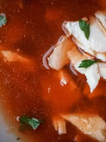 Spicy Halibut Tomato Soup Recipe - Low Carb, Keto, Gluten Free