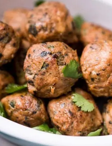 Spicy Baked Chicken Meatballs Recipe - Low Carb, Gluten Free, Dairy Free