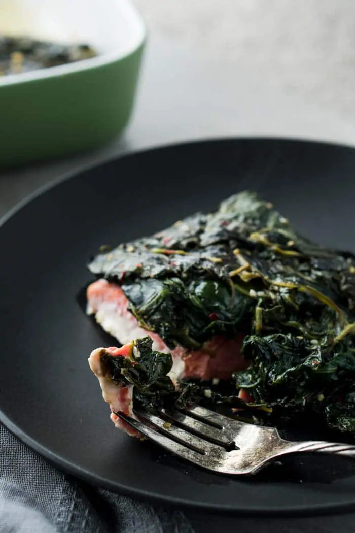 Spinach on keto diet - Salmon & Spinach Recipe - Low Carb Salmon Florentine without Dairy
