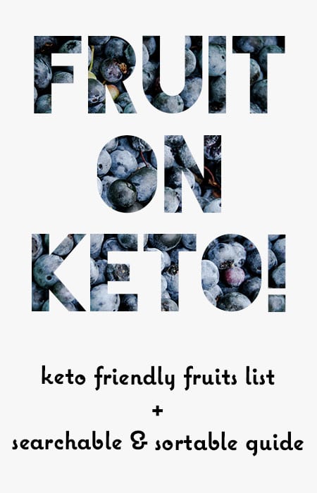 Keto Friendly Fruits List! Guide to Carbs in Fruit - Searchable Low Carb Fruits List