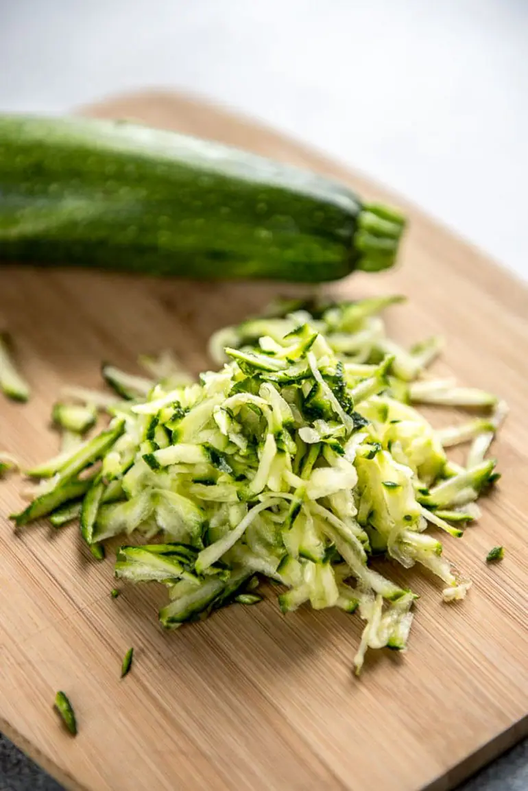 Grated zucchini instead of breadcrumbs to make recipe low carb and keto friendly