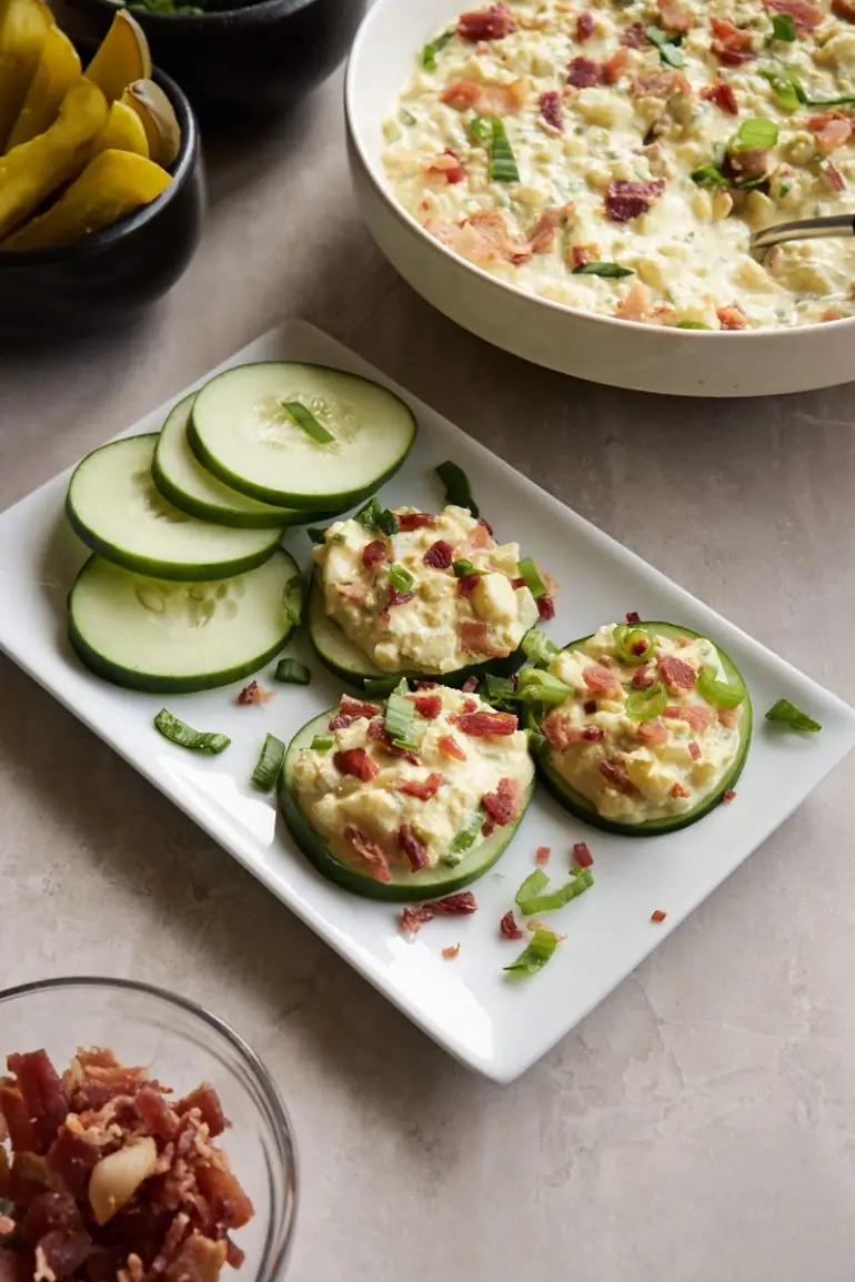 Carbs in Egg Salad - Cucumber Slices